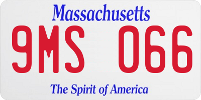 MA license plate 9MS066