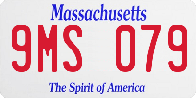 MA license plate 9MS079