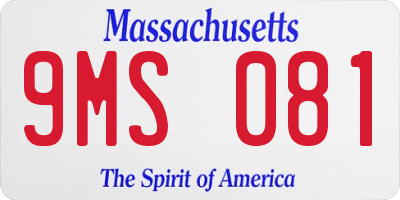 MA license plate 9MS081