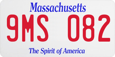 MA license plate 9MS082