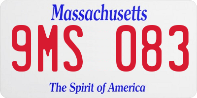 MA license plate 9MS083