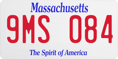 MA license plate 9MS084