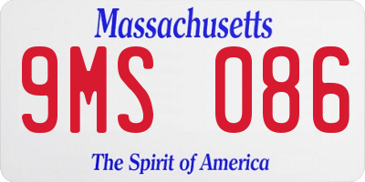 MA license plate 9MS086