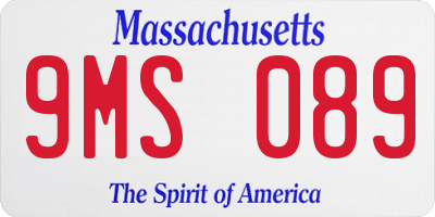 MA license plate 9MS089