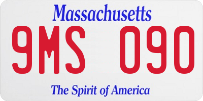 MA license plate 9MS090