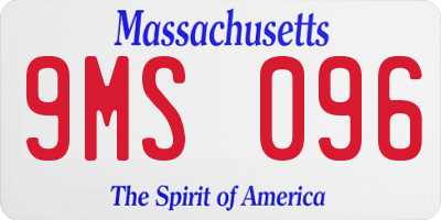MA license plate 9MS096