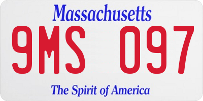 MA license plate 9MS097