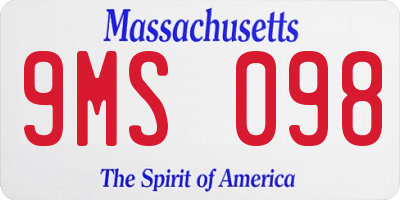 MA license plate 9MS098