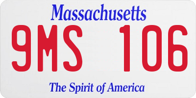 MA license plate 9MS106