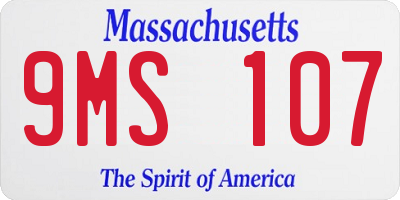 MA license plate 9MS107