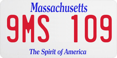 MA license plate 9MS109