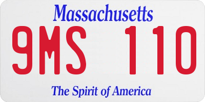 MA license plate 9MS110