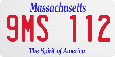 MA license plate 9MS112