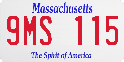MA license plate 9MS115