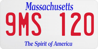 MA license plate 9MS120
