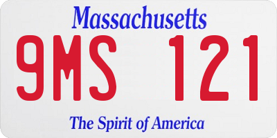 MA license plate 9MS121