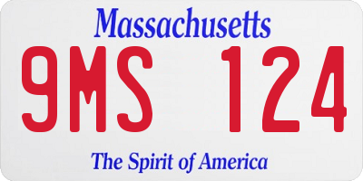 MA license plate 9MS124