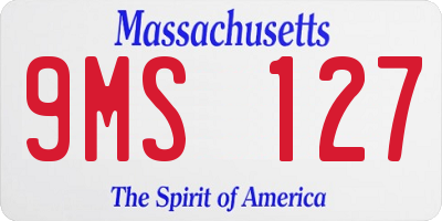 MA license plate 9MS127