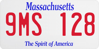 MA license plate 9MS128