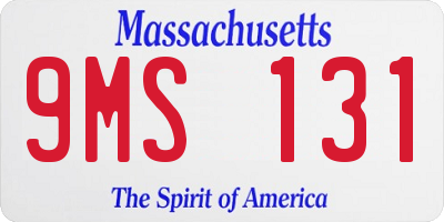 MA license plate 9MS131