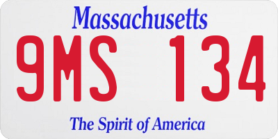 MA license plate 9MS134