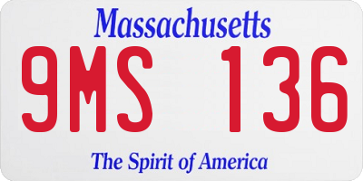 MA license plate 9MS136