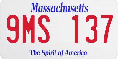 MA license plate 9MS137