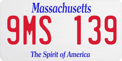 MA license plate 9MS139