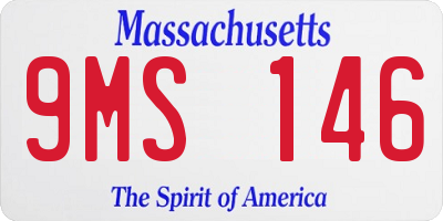 MA license plate 9MS146