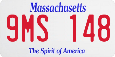 MA license plate 9MS148