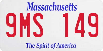 MA license plate 9MS149