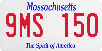 MA license plate 9MS150