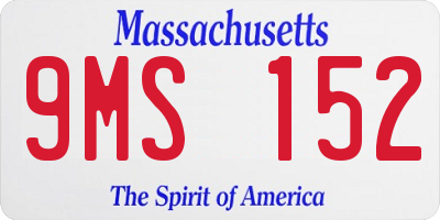 MA license plate 9MS152
