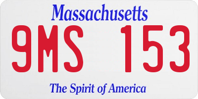 MA license plate 9MS153