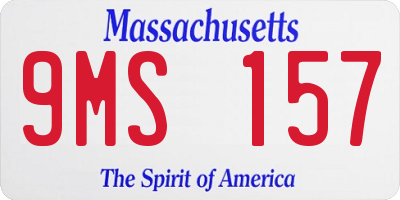MA license plate 9MS157