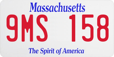 MA license plate 9MS158