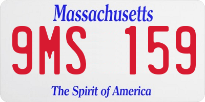 MA license plate 9MS159