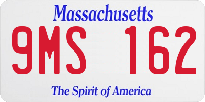 MA license plate 9MS162