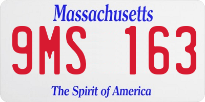 MA license plate 9MS163