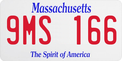 MA license plate 9MS166