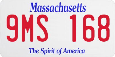 MA license plate 9MS168