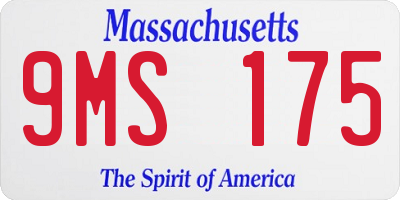 MA license plate 9MS175