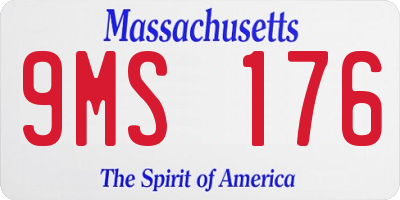 MA license plate 9MS176