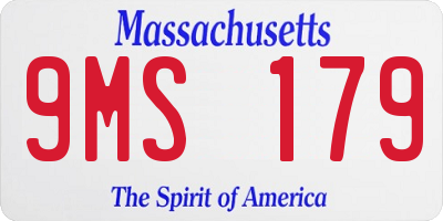 MA license plate 9MS179
