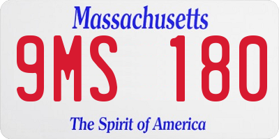 MA license plate 9MS180