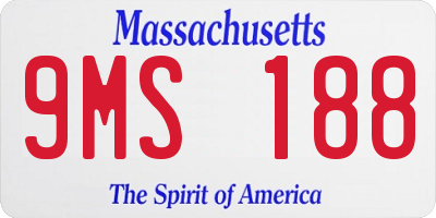 MA license plate 9MS188