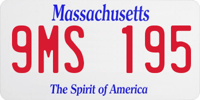 MA license plate 9MS195