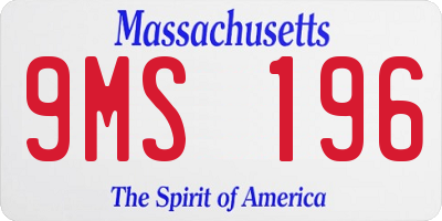 MA license plate 9MS196