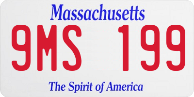 MA license plate 9MS199