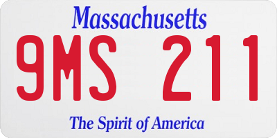 MA license plate 9MS211